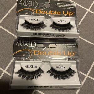 Ardell Double Up False Eyelashes #203 Black (2 Boxes) NEW